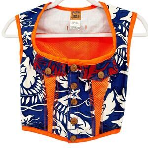 Jean Paul Gaultier Womens RARE Y2K 90s Vintage Tropical Bustier Corset Top‎ 36